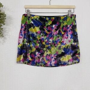 NWT SANS SOUCI •‎ Multicolor sequence mini skirt